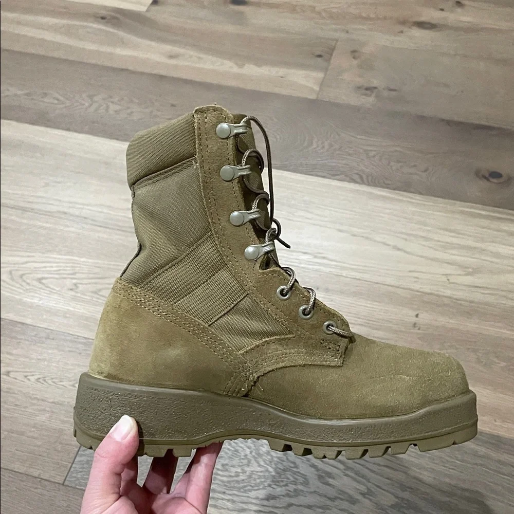 ALTAMA MENS 4.5 XW TAN STEEL TOE ARMY COMBAT BOOTS NWOT